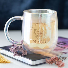 Load image into Gallery viewer, You Are Made of Magic Iridescent Double Walled Glass Mug
