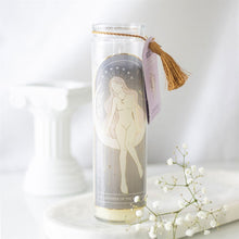 Load image into Gallery viewer, Selene Goddess Tube Candle with Amethyst Crystals
