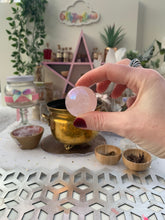 Load image into Gallery viewer, Aura Rose Quartz mini sphere
