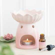 Load image into Gallery viewer, Pink Water Lily Oil Burner and Wax Warmer
