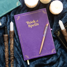 Load image into Gallery viewer, Book of Spells Journal with Amethyst Crystal Pen
