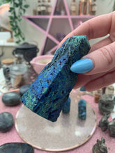 Load image into Gallery viewer, Azurite / Chrysocolla Towers
