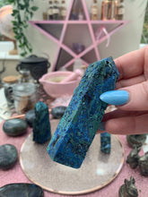 Load image into Gallery viewer, Azurite / Chrysocolla Towers
