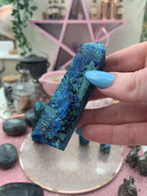 Load image into Gallery viewer, Azurite / Chrysocolla Towers
