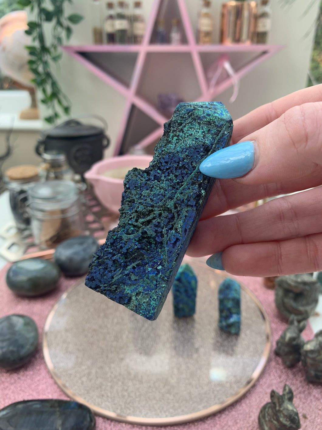 Azurite / Chrysocolla Towers