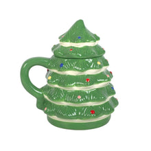 Load image into Gallery viewer, Green Christmas Tree Shaped Mug
