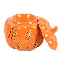 Load image into Gallery viewer, Orange Autumn Leaves Pumpkin Oil Burner
