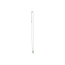 Load image into Gallery viewer, Green Aventurine Crystal Moon Necklace on Greeting Card
