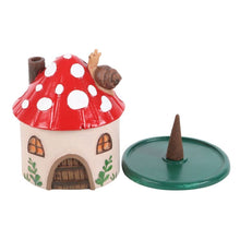 Load image into Gallery viewer, Mushroom House Resin Incense Cone Burner
