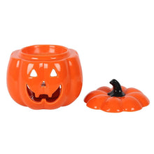 Load image into Gallery viewer, Orange Jack-O-Lantern Oil Burner
