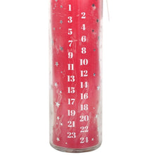 Load image into Gallery viewer, Red Vanilla Advent Tube Candle
