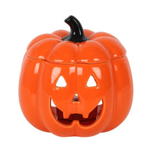 Load image into Gallery viewer, Orange Jack-O-Lantern Oil Burner
