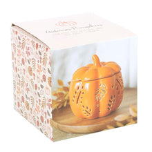 Load image into Gallery viewer, Orange Autumn Leaves Pumpkin Oil Burner
