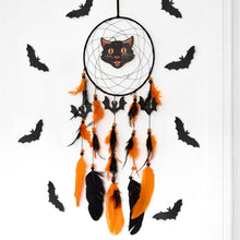 Load image into Gallery viewer, Black Cat Halloween Dreamcatcher
