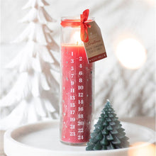 Load image into Gallery viewer, Red Vanilla Advent Tube Candle
