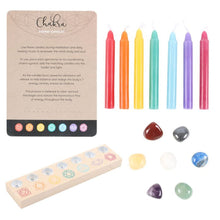 Load image into Gallery viewer, Chakra Energy Candle and Crystal Gift Set
