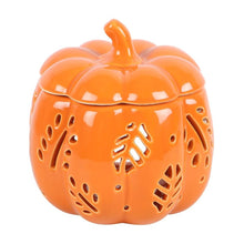 Load image into Gallery viewer, Orange Autumn Leaves Pumpkin Oil Burner
