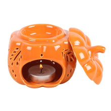 Load image into Gallery viewer, Orange Autumn Leaves Pumpkin Oil Burner
