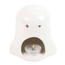 Load image into Gallery viewer, Ghost Shaped Tealight Candle Holder with Pumpkin
