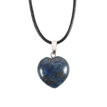 Load image into Gallery viewer, Lapis Lazuli Healing Crystal Heart Necklace
