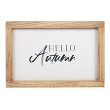 Load image into Gallery viewer, Hello Autumn Wooden Frame Sign
