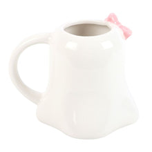 Load image into Gallery viewer, Miss Boo Ghost Shaped Mug with Bow
