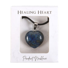 Load image into Gallery viewer, Lapis Lazuli Healing Crystal Heart Necklace
