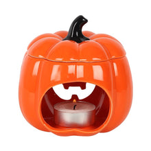 Load image into Gallery viewer, Orange Jack-O-Lantern Oil Burner
