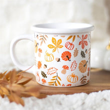 Load image into Gallery viewer, Autumn Leaves and Pumpkins Mug
