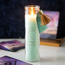 Load image into Gallery viewer, White Sage Tube Candle with Clear Quartz Crystals
