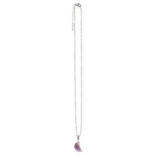 Load image into Gallery viewer, Amethyst Crystal Moon Necklace on Greeting Card
