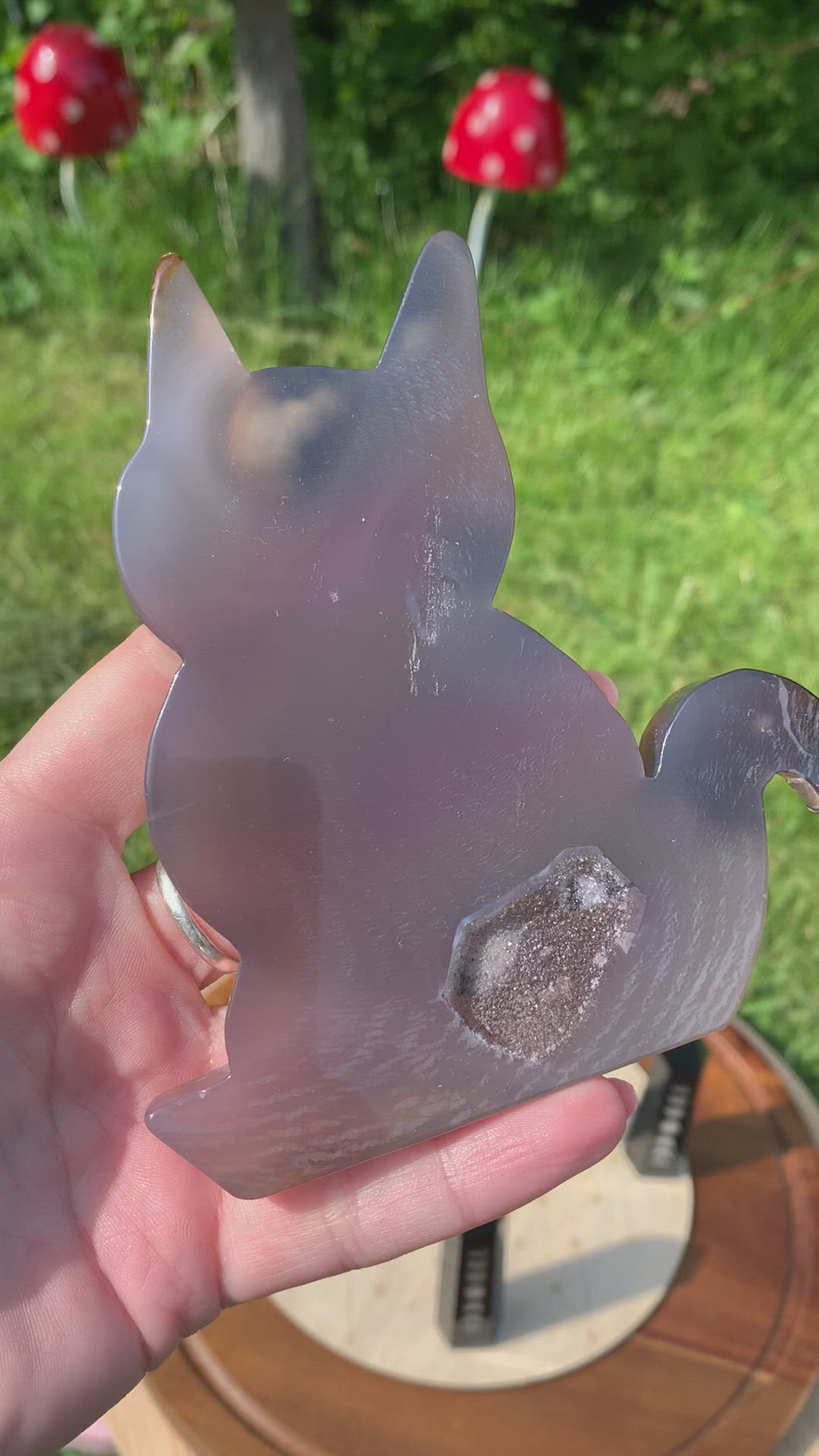 Agate Cat Carving