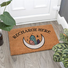 Load image into Gallery viewer, Natural Recharge Here Crystal Doormat
