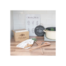 Load image into Gallery viewer, Kitchen Witch Wooden Recipe Box
