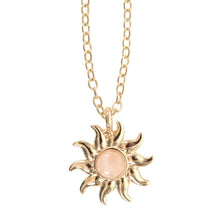 Load image into Gallery viewer, The Sun Celestial Rose Quartz Necklace Card
