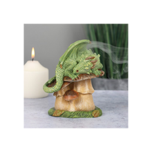 Load image into Gallery viewer, Green Dragon Incense Cone Burner by Anne Stokes
