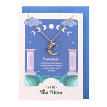 Load image into Gallery viewer, The Moon Celestial Amethyst Necklace Card
