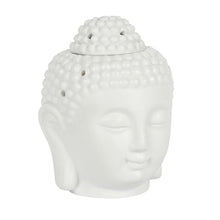 Load image into Gallery viewer, White Buddha Head Oil Burner
