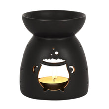 Load image into Gallery viewer, Black Cauldron Cut Out Oil Burner
