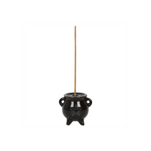 Load image into Gallery viewer, Pentagram Cauldron Ceramic Incense Holder
