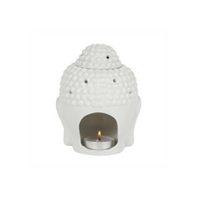 Load image into Gallery viewer, White Buddha Head Oil Burner
