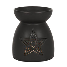 Load image into Gallery viewer, Black Pentagram Cut Out Oil Burner
