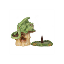 Load image into Gallery viewer, Green Dragon Incense Cone Burner by Anne Stokes
