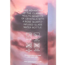 Load image into Gallery viewer, Rose Quartz Create My Own Reality Glass Water Bottle
