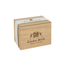 Load image into Gallery viewer, Kitchen Witch Wooden Recipe Box
