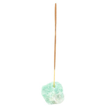 Load image into Gallery viewer, Green Fluorite Crystal Incense Stick Holder
