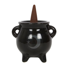 Load image into Gallery viewer, Mystical Moon Cauldron Ceramic Incense Holder
