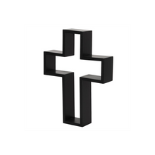 Load image into Gallery viewer, Black Crucifix Shelving Display
