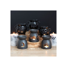 Load image into Gallery viewer, Black Cauldron Cut Out Oil Burner
