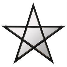 Load image into Gallery viewer, Black Framed Pentagram Mirror
